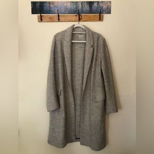 Grey Zara wool coat, size large